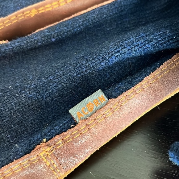 Acorn Men’s Wool and leather house socks-shoes, NWOT, size 12-13 - Picture 5 of 9